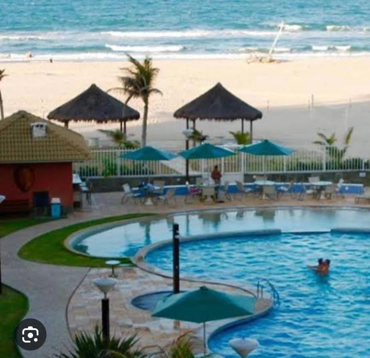 Apartamento Vista Total Do Mar Uma Cobertura A 400M Do Beach Park No Porto Das Dunas Aquiraz Condominio Terramaris Piscina Ampla Parque Infantil Sauna Estacionamento Privado Extérieur photo