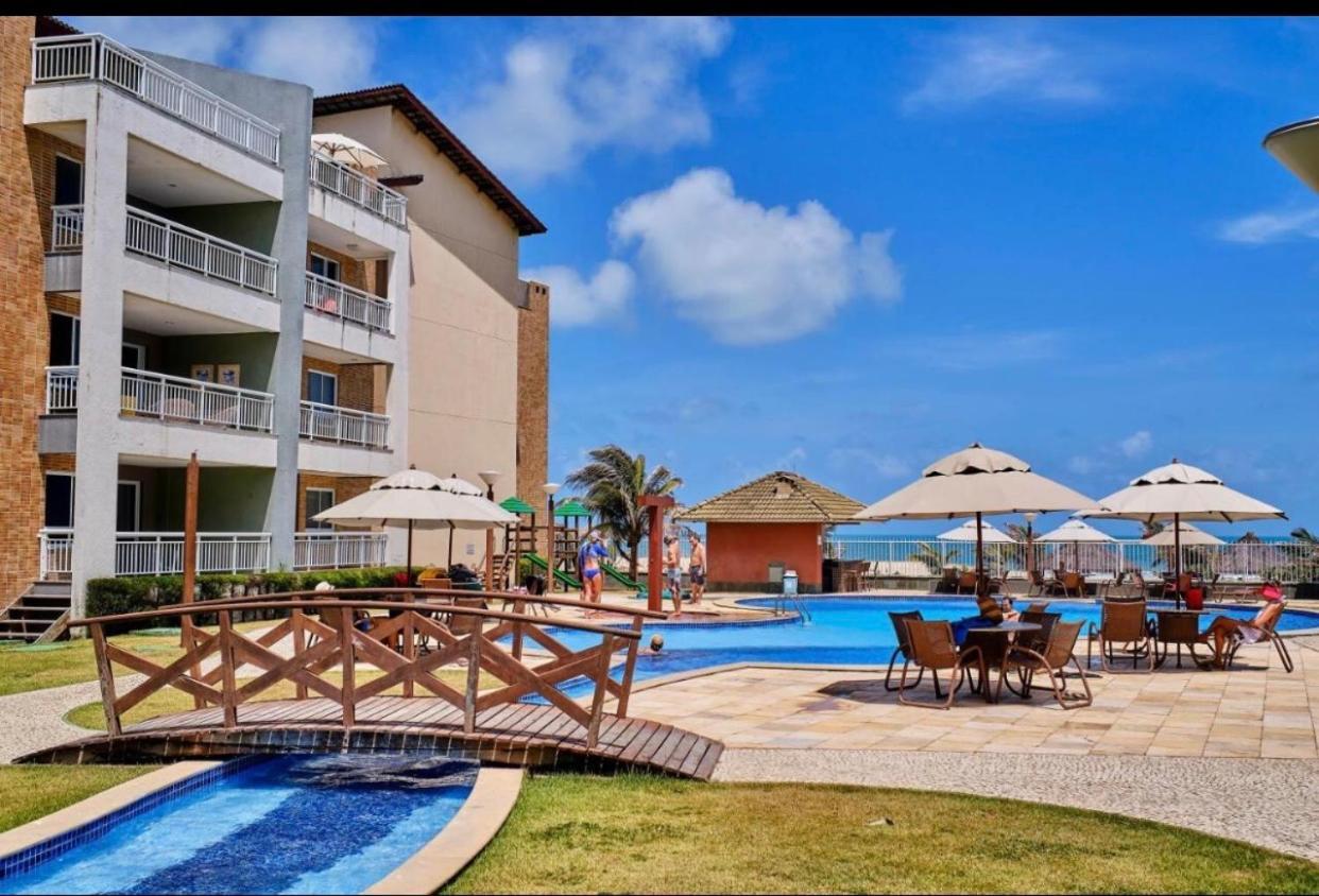 Apartamento Vista Total Do Mar Uma Cobertura A 400M Do Beach Park No Porto Das Dunas Aquiraz Condominio Terramaris Piscina Ampla Parque Infantil Sauna Estacionamento Privado Extérieur photo