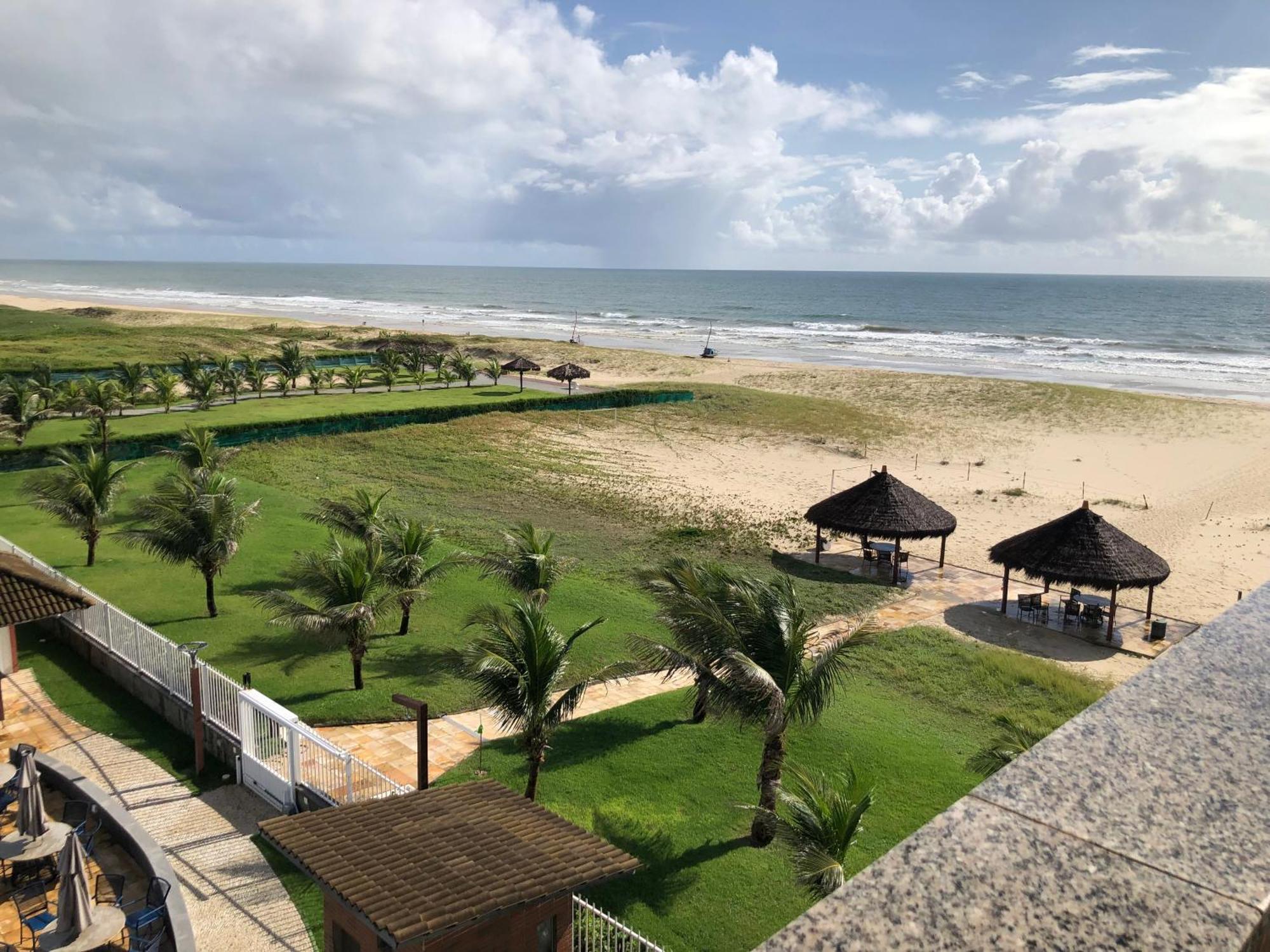 Apartamento Vista Total Do Mar Uma Cobertura A 400M Do Beach Park No Porto Das Dunas Aquiraz Condominio Terramaris Piscina Ampla Parque Infantil Sauna Estacionamento Privado Extérieur photo